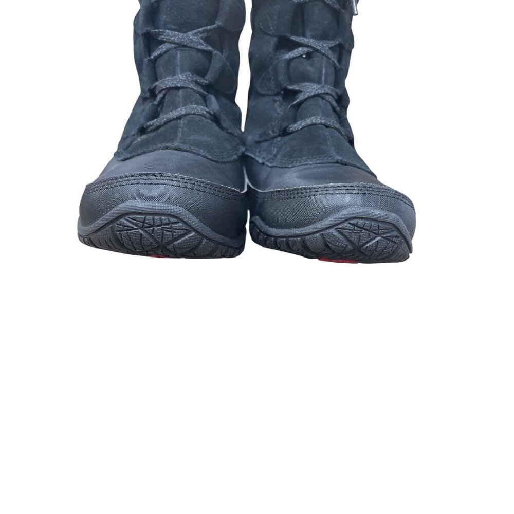 NorthFace Primaloft Womans Black Insulated fur lined winter boots Sz 9 SKU 9569 - Picture 9 of 12